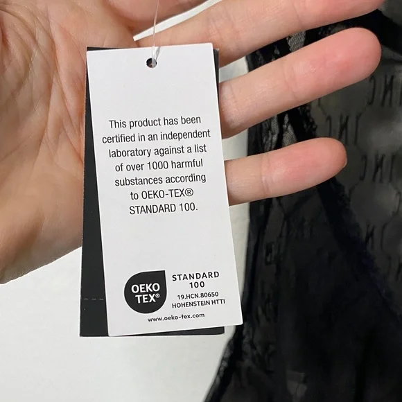 Women’s INC Monogram Black Sheer Lace Bodysuit - Picture 10 of 11